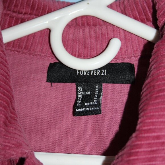 Forever 21 Cropped Women's Wide Rail Corduroy 100% Cottom Frayed Hem Size M - Picture 4 of 14